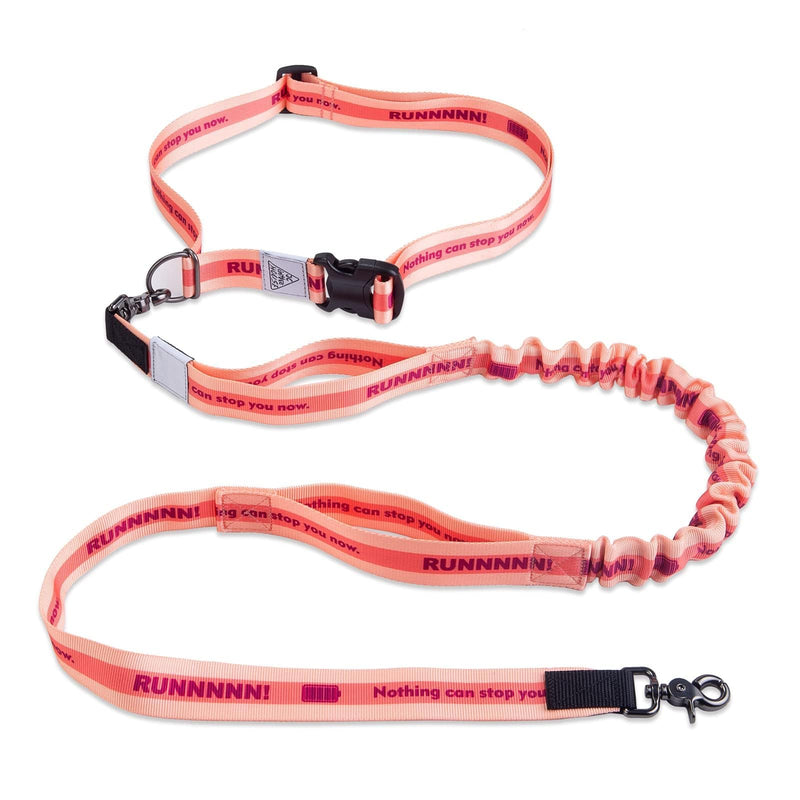 Hands Free Dog Leash with Waist Belt Lifetime Replacement, Dual Handle Bungee Leash for Running, Jogging, Hiking and Walking, for Medium and Large Dogs 5118 Hot Pink - PawsPlanet Australia