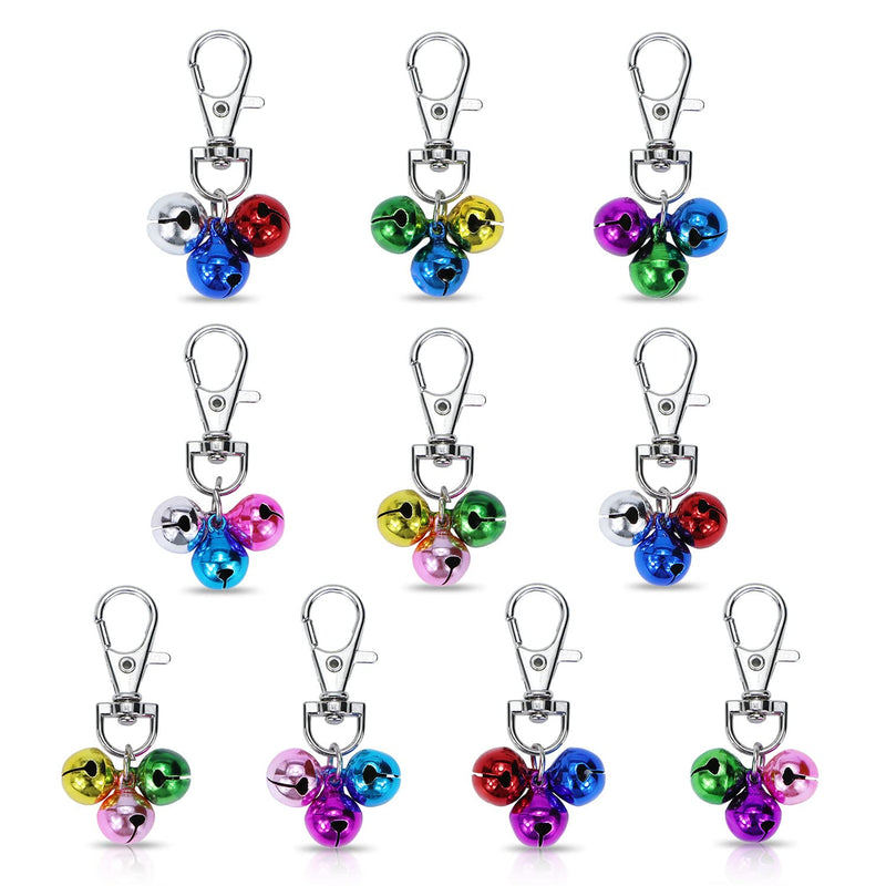 Cat Collar Bells Loud Dog Bell Training Charm Pendants for Pet Puppy Kitty Necklace Collar 10 PCS Colorful - PawsPlanet Australia