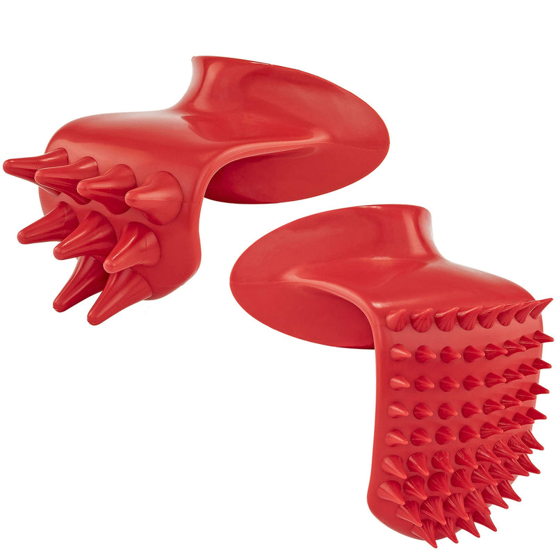 Lick'em Tongue Cat Scratcher Brush Combo Set – Funny Novelty Gag White Elephant Gift for Cat Lovers, Red, Model Scratcher + Brush - PawsPlanet Australia