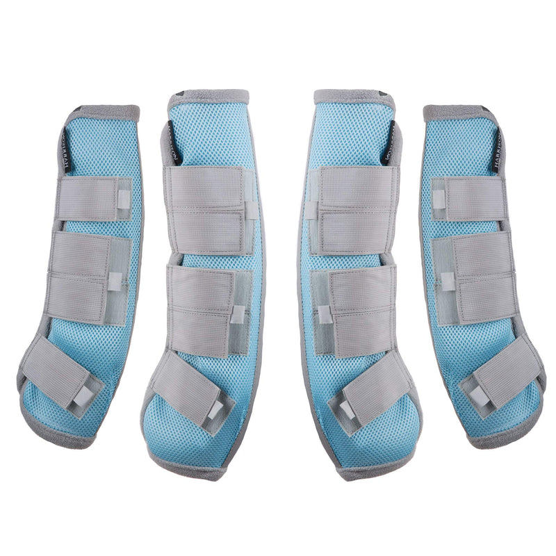 Harrison Howard Horse Fly Boots Protection Four Leg Guards-Set of 4 Sky Blue Full Size - PawsPlanet Australia