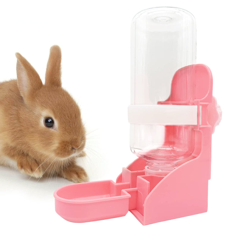 kathson Rabbit Water Bottle, 17oz Hanging Water Fountain Automatic Dispenser No Leak WaterFeeder for Bunny Chinchilla Guinea Pig Hedgehog Ferret Water Dispenser，Pink - PawsPlanet Australia