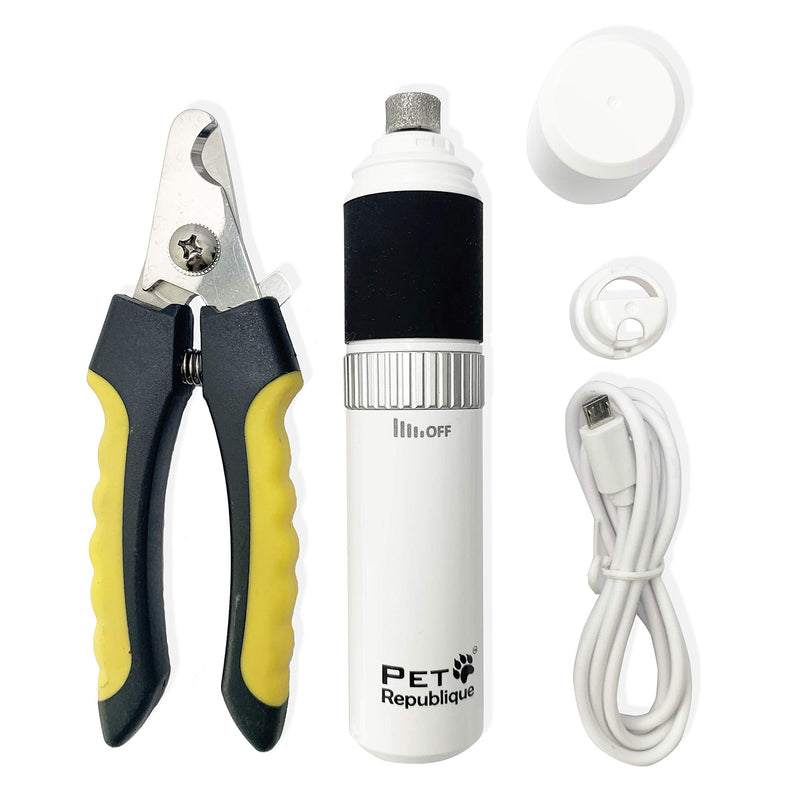 Pet Republique Dog Nail Grinder and Nail Clippers Series Size Option Dogs: Small, Medium, Large Dogs – Dog Claw Trimmer Kit (Clippers+Grinder, Large) - PawsPlanet Australia