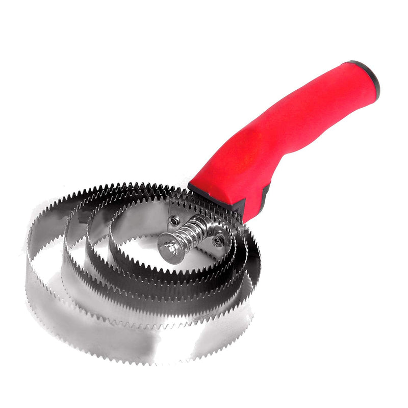Reversible Stainless Steel Curry Comb with Soft Touch Grip (Red) red - PawsPlanet Australia
