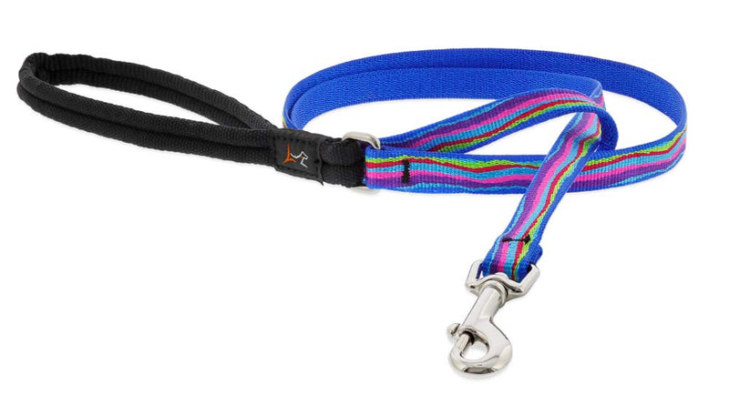 Small Dog Leash by Lupine 1/2" Wide Ripple Creek Design 6-Foot Long with Padded Handle - PawsPlanet Australia