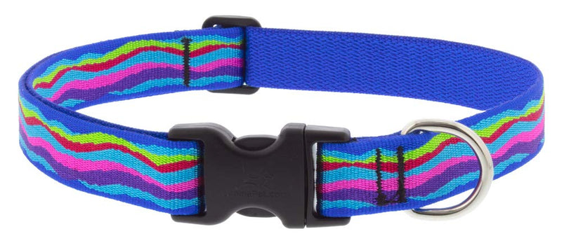 Large Dog Collar by Lupine 1" Wide Ripple Creek Design adjusts from 16" to 28" - PawsPlanet Australia