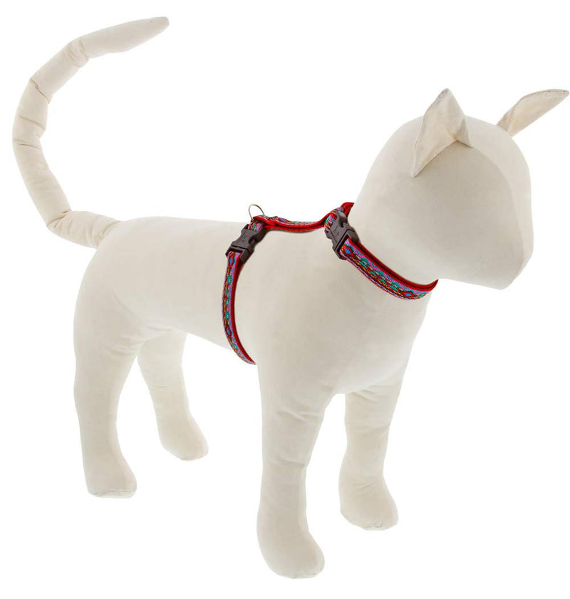 Cat and Small Pet H-Style Harness by Lupine 1/2" Wide El Paso Design with 12" to 20" Adjustable Girth - PawsPlanet Australia