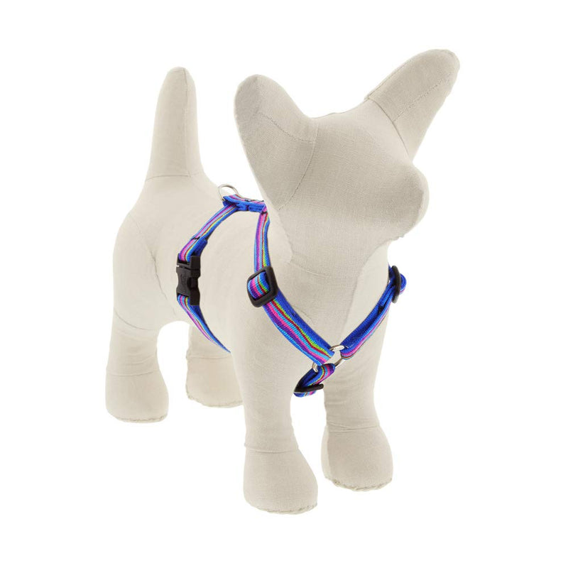 Small Adjustable Dog Harness by Lupine 1/2" Wide Ripple Creek Design with 12-20" Adjustable Girth - PawsPlanet Australia