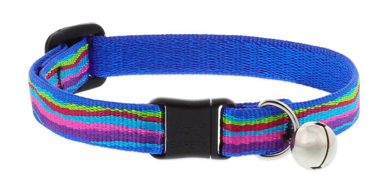 Breakaway Cat Collar with Bell by Lupine 1/2" Wide Ripple Creek Design adjusts 8-12" - PawsPlanet Australia