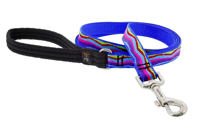 Dog Leash by Lupine 3/4" Wide Ripple Creek Design 6-Foot Long with Padded Handle - PawsPlanet Australia