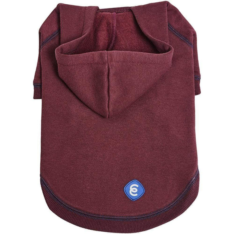 Blueberry Pet Essentials Soft & Comfy Better Basic Cotton Blend Dog Hoodie Sweatshirt in Burgundy Red, Back Length 10", Pack of 1 Jacket for Dogs 10 inch (Pack of 1) Dog Hoodie - Burgundy Red - PawsPlanet Australia