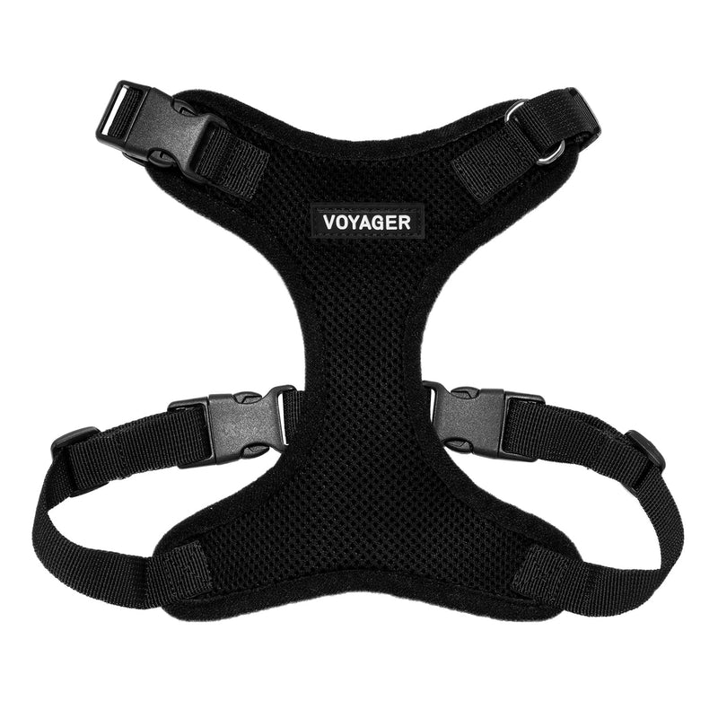 Voyager Step-in Pet Harness - All Weather Mesh, Adjustable Step in Harness for Cats and Dogs by Best Pet Supplies - Black, S Harness (Black) S (Chest: 15 - 18") - PawsPlanet Australia