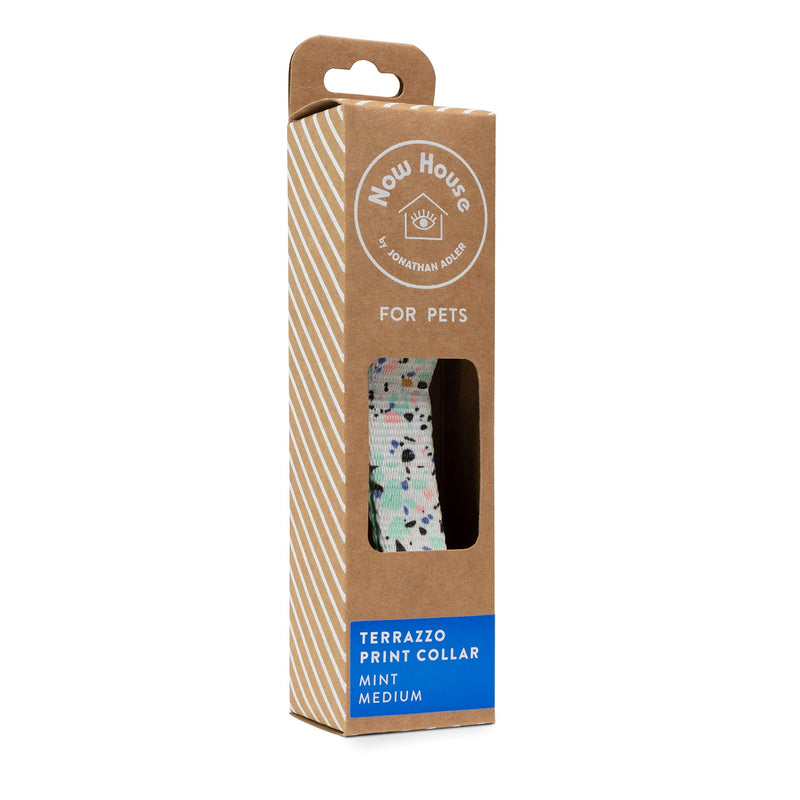 Now House for Pets by Jonathan Adler Mint Terrazzo Collar, Medium | Stylish and Fashionable Way to Keep Your Dog Looking Great | Cute and Adorable Dog Accessories for Pets - PawsPlanet Australia
