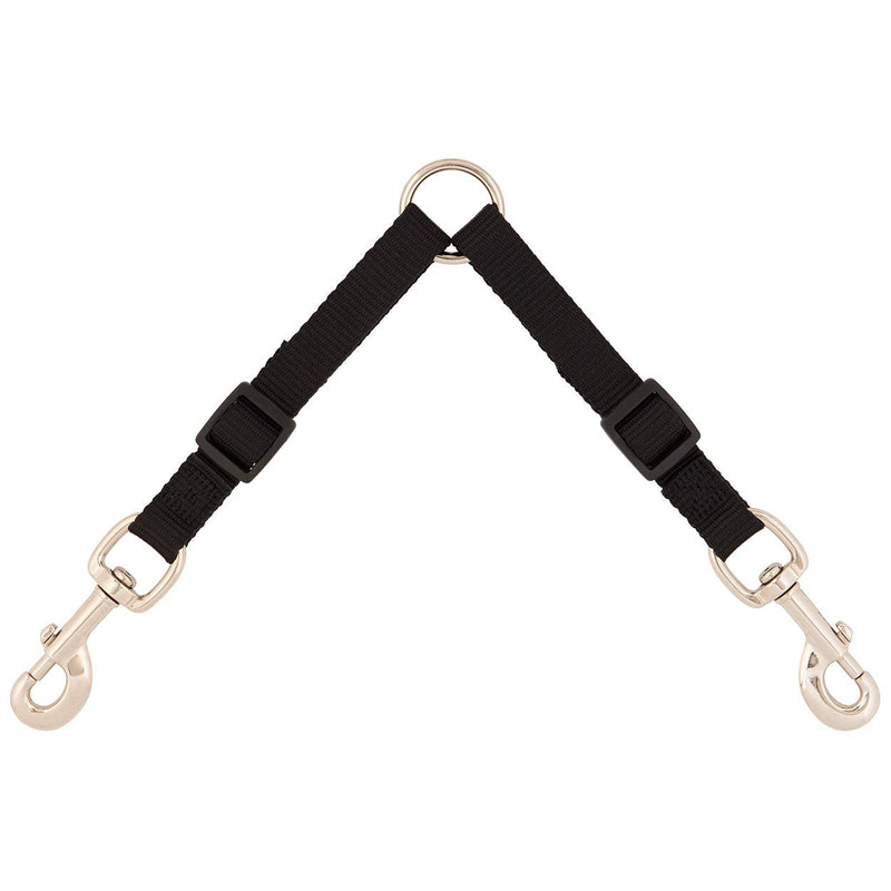 Weaver Pet Prism Two-Dog Coupler 3/4" x 21"-30", Black - PawsPlanet Australia