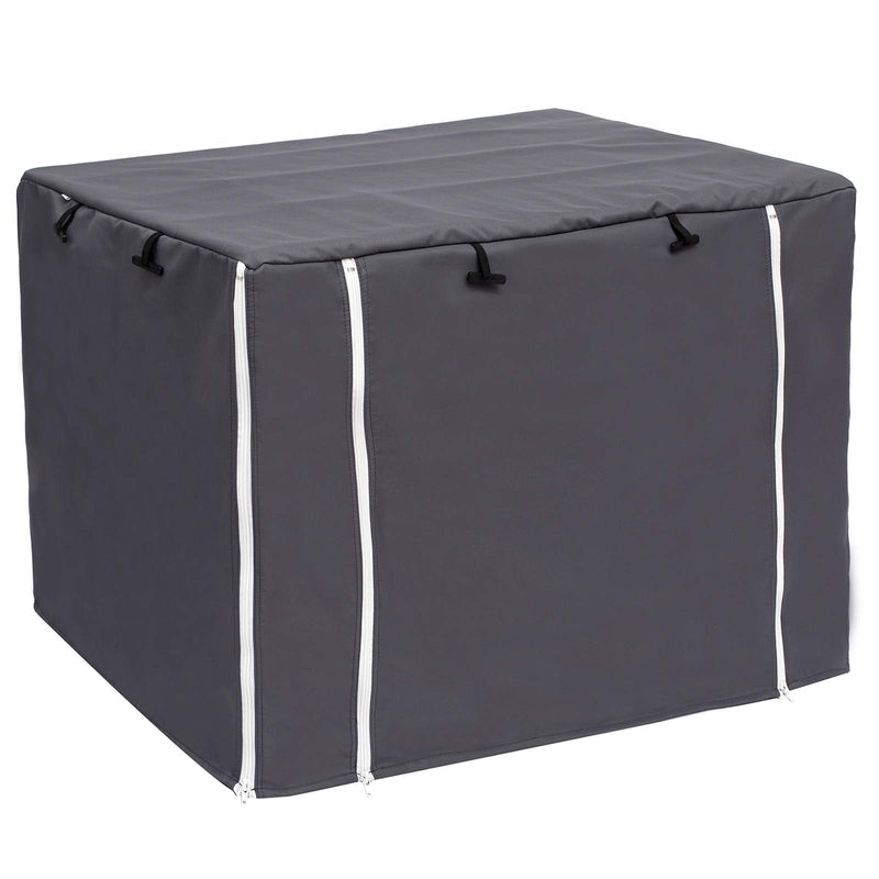 Dog Crate Cover for Wire Crates Kennel 2 Doors Heavy Duty Waterproof Windproof Soundproof Pet Cage Cover Home Decoration - Cover only - Dark Grey - Fits 24 Inch Crates 24.0"L x 17.0"W x 19.0"H - PawsPlanet Australia