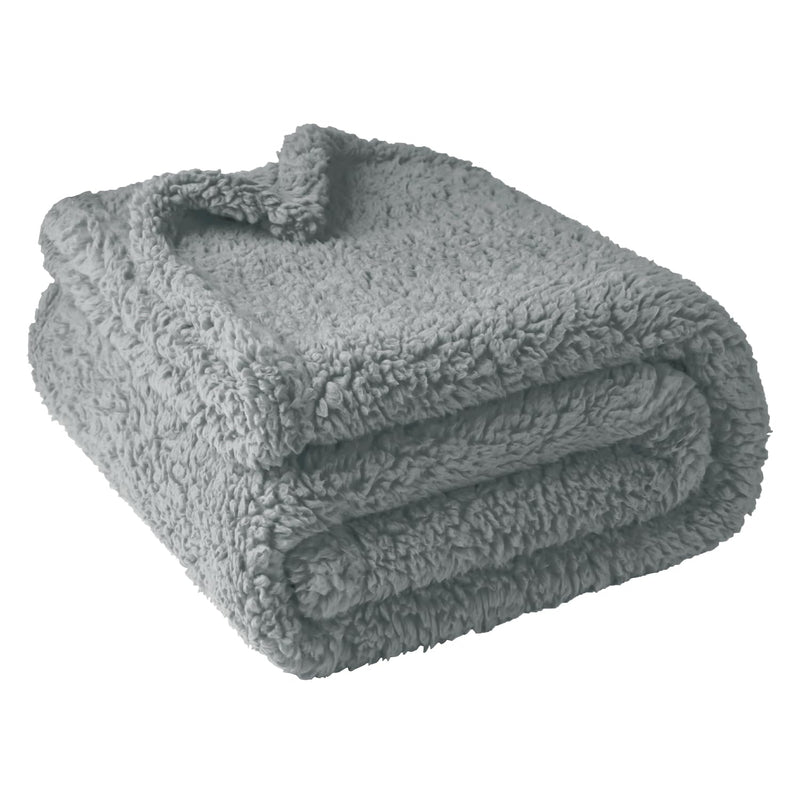 furrybaby Dog Blanket Soft Dog Blankets for Large Dogs Puppy Essentials Washable Sherpa Fleece Cat Blanket 40x47 Inches for Bed Furniture Couch Sofa (Large, Grey) Grey Blanket 40x47in (pack of 1) - PawsPlanet Australia