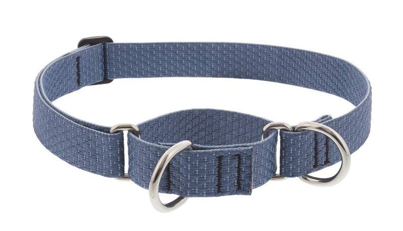 Martingale Dog Collar by Lupine ECO Collection 1" Wide Mountain Lake adjusts 15" to 22" - PawsPlanet Australia