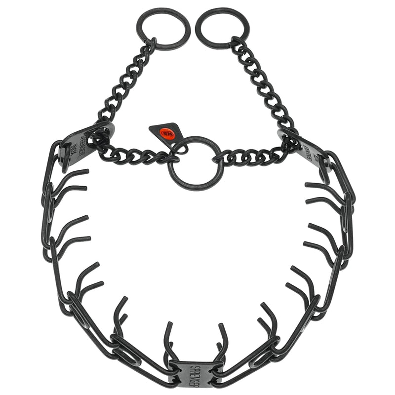 Herm Sprenger Black Stainless Steel Dog Prong Collar with Easy On Assembly Chain Professional Training Pinch Collar for Small Medium Dogs Made in Germany (16-17in x 2.25mm (Neck Size up to 13in)) 16-17in x 2.25mm (neck size up to 13in) - PawsPlanet Australia