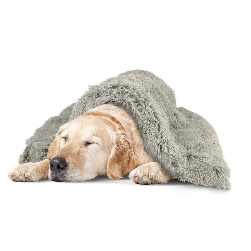 The Dog’s Blanket – Faux Fur Dog Blanket, Silver Grey, XL, 38x54 Silver Grey Fur XL Blanket (38x54") - PawsPlanet Australia