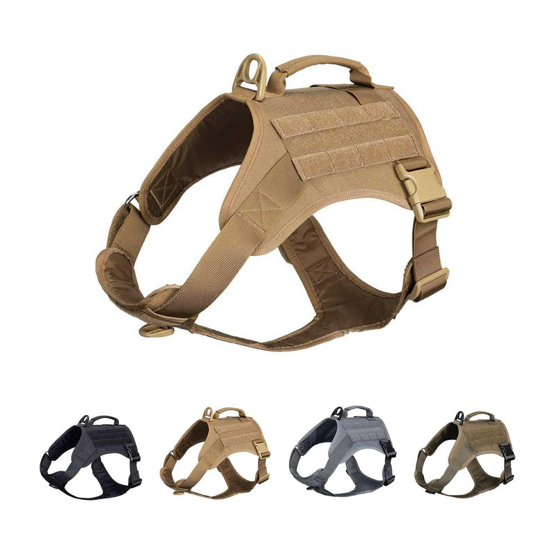 EXCELLENT ELITE SPANKER Tactical Dog Harness Vest Military Working Dog Harness No-Pull Pet Harness Adjustable Training Vest with Easy Control Handle (L, Coyote Brown) L (Chest:31.5''-43.3'') - PawsPlanet Australia