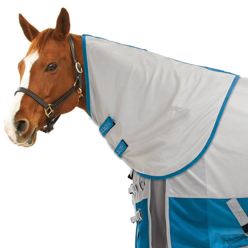 Ovation Super Fly Neck Cover Oversize Grey/Teal - PawsPlanet Australia