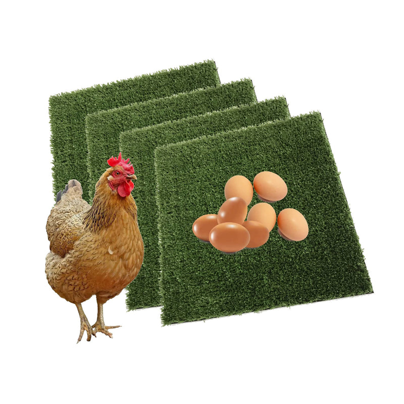 KuGuo Soft Plastic Fake Lawn Chicken Nesting Boxes Pads Chicken Bedding 12 x 12 inches Soft Short Grass - PawsPlanet Australia