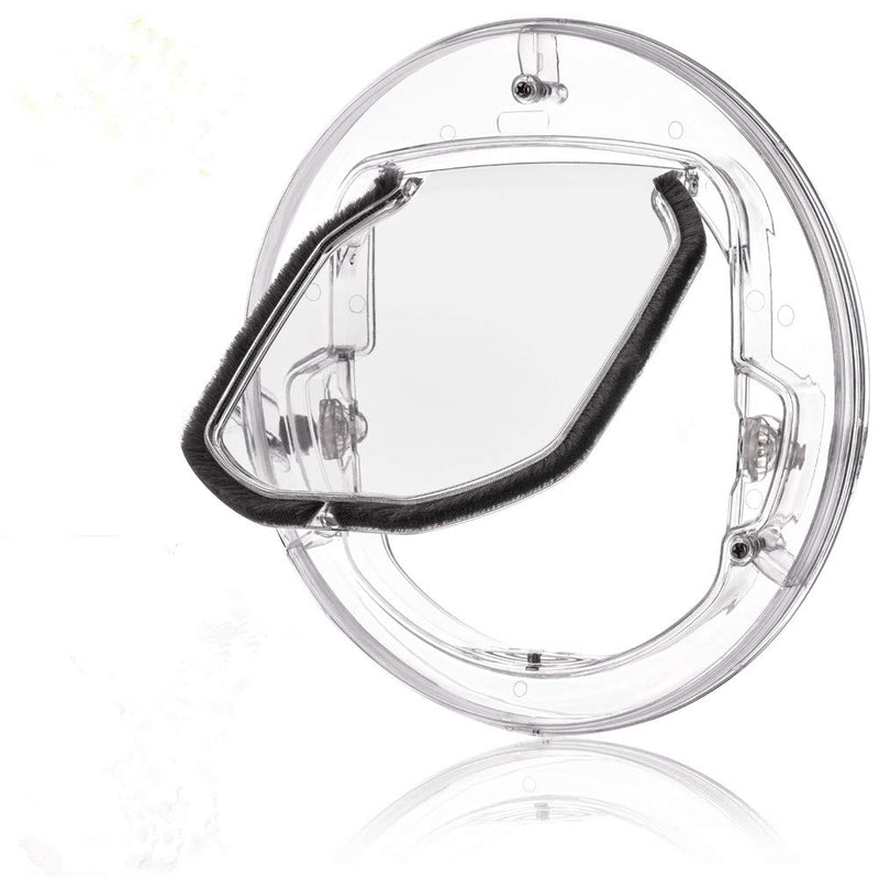 Cat Door for Interior Exterior Doors, 4 Way Locking Pet Door Dog Window Gate 11.8 inch Round Clear Extra Large Cat Flap Door for Cats Kitten Small Dogs Puppy Doggie - PawsPlanet Australia