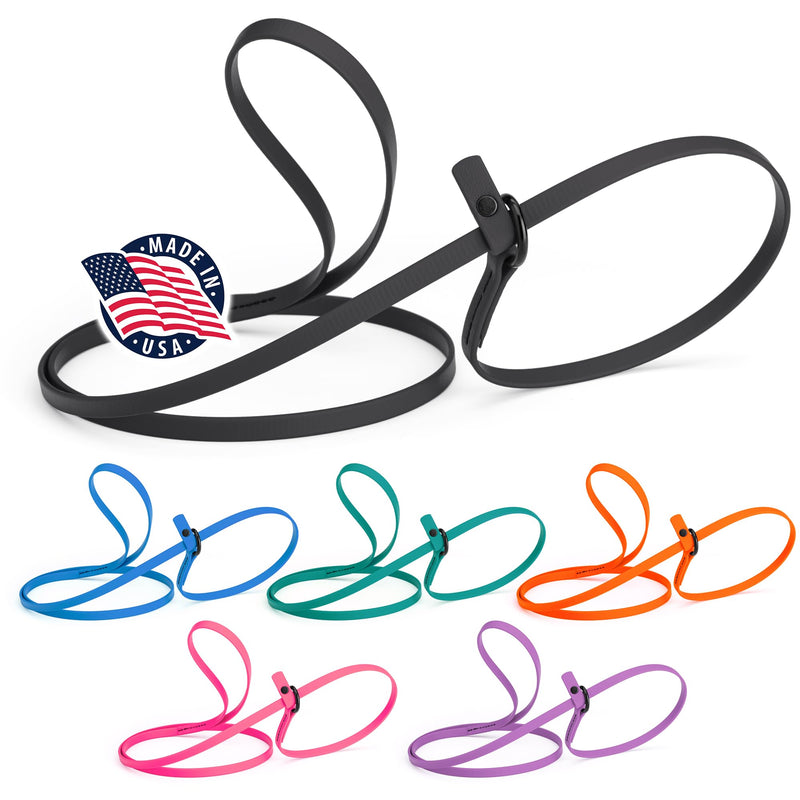 Dogline Biothane Slip Dog Leash - for Small, Medium and Large Dogs - Odor Free Slip Lead, Heavy Duty and Durable Material Kennel Lead - Black - 5ft L x 3/8in W - PawsPlanet Australia