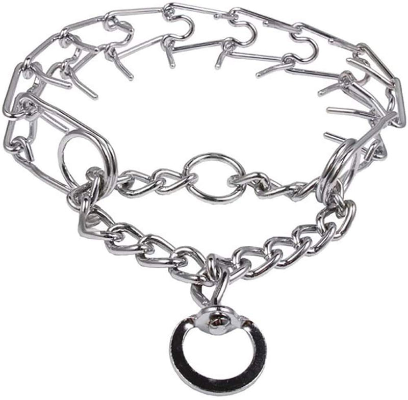 Darkyazi Durable Pinch Collar Stainless Steel Dog Adjustable Pet Training Collar for Medium Large Dogs (Large (Pack of 1), Silver) Large (Pack of 1) - PawsPlanet Australia