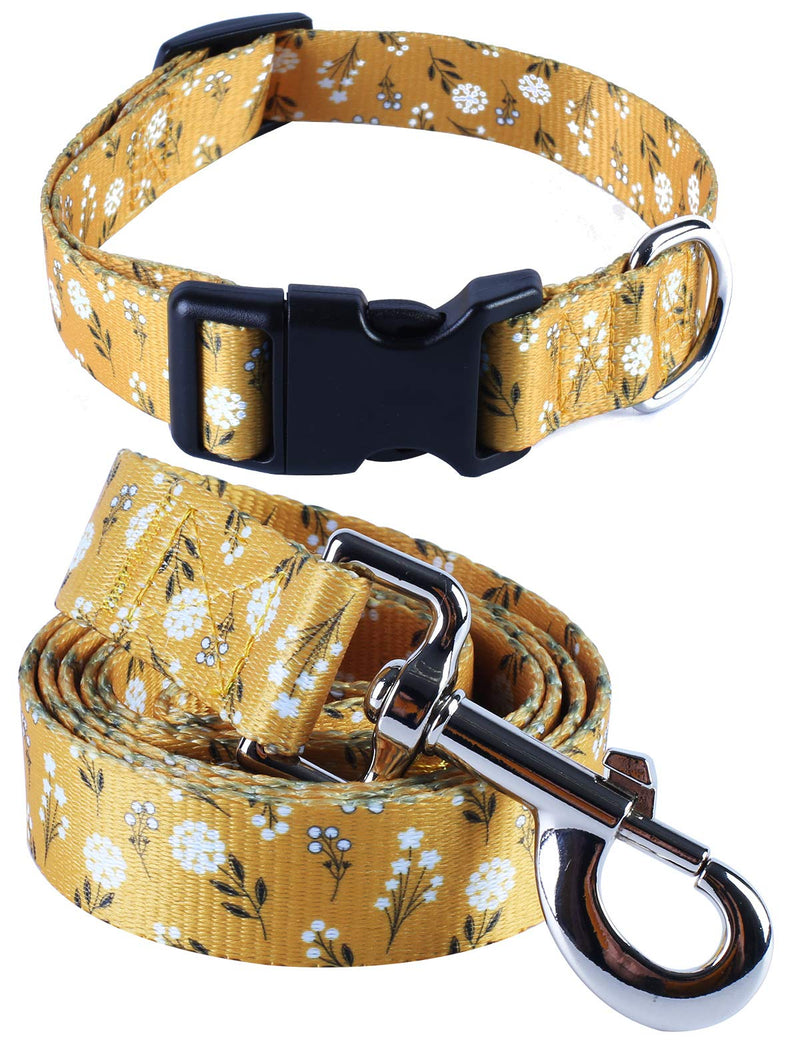 2PCS Cat Dog Floral Collar and Leash Set Pet Gift Adjustable Dogs Flower Collars for Small to Large Pets (X-Large) XL (19"-26") - PawsPlanet Australia