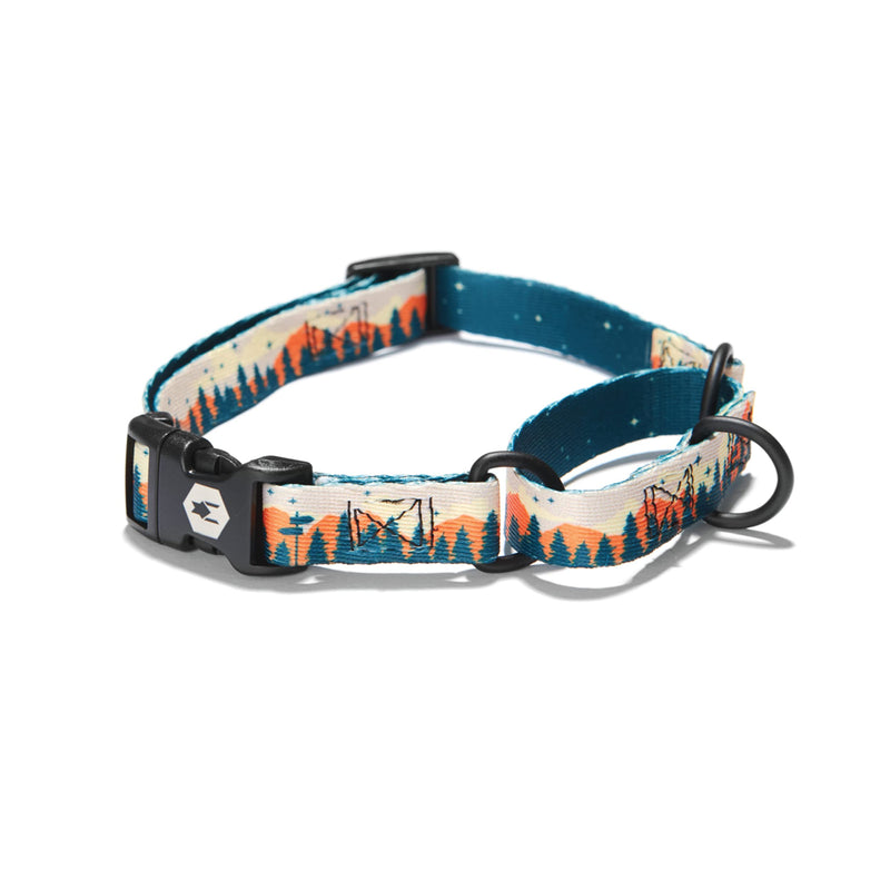 Wolfgang Premium Martingale Dog Collar for Medium Dogs, Durable & Easy to Clean Nylon Dog Collar with Quick Clip Buckles, for Training & Daily Use, Made in USA, Overland Print, (1 Inch x 14-18 Inch) Medium (1 Inch x 14-18 Inch) - PawsPlanet Australia
