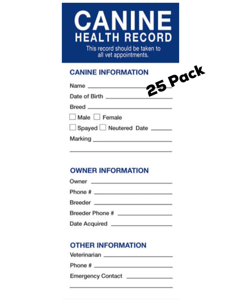 Revival Animal Health Dog Health Records, 25 pk - PawsPlanet Australia