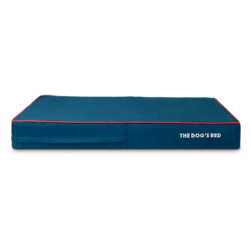 The Dog’s Bed Replacement Outer Cover, Oxford Fabric, Blue with Red Trim, Medium, 4-Inch Medium Spare Cover (4" Deep) - PawsPlanet Australia
