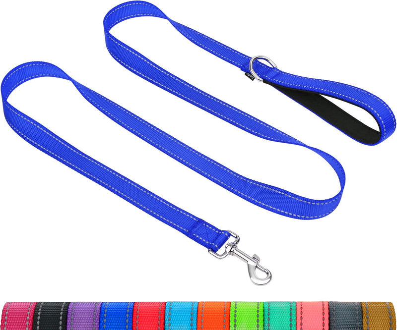 Taglory Dog Leash for Small Dogs, Double-Sided Reflective Leash with Soft Neoprene Padded Handle, 3/4 inch by 6 ft, Fit Small Medium Large Breeds Under 20 lbs, Navy Blue 3/4 in x 6 ft (Pack of 1) - PawsPlanet Australia