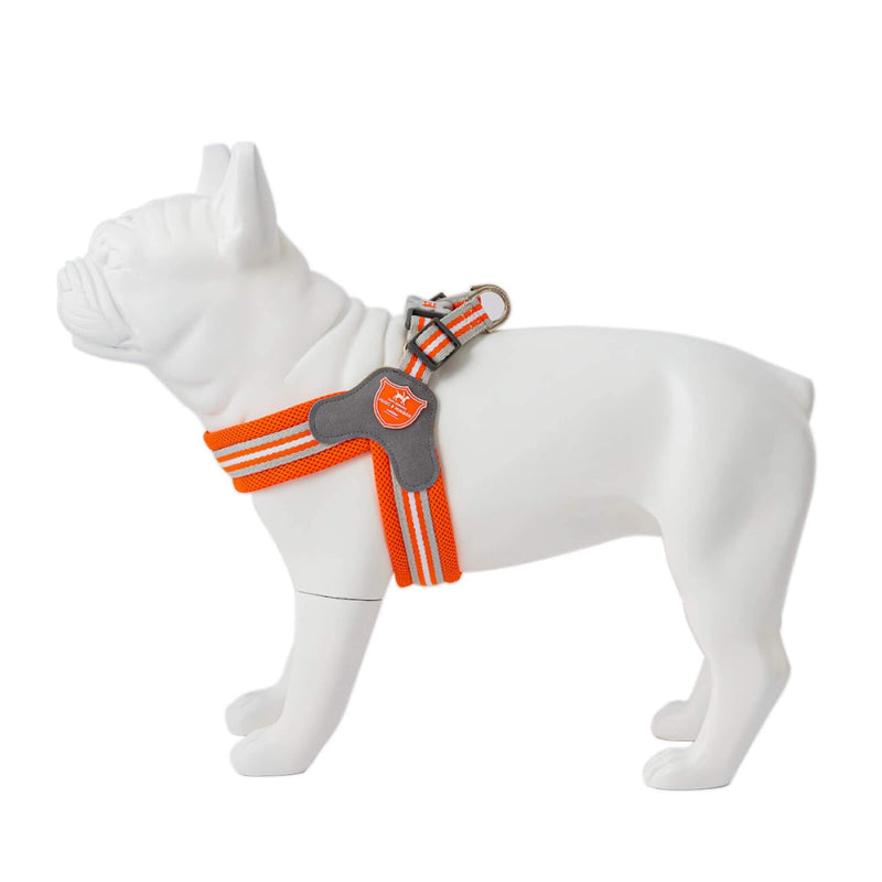 HUGO & HUDSON Easy Walk Dog Harness, Adjustable Quick Dry No-Pull Pet Harness, Orange, Size 2 - PawsPlanet Australia