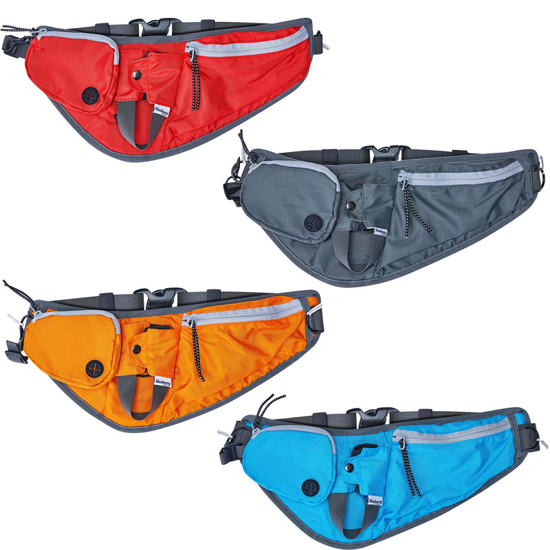 Blueberry Style All-Purpose Multi-Function Dog Walking Bag, Bumbag Waist Bag Fanny Pack - Built-in Poop Bag Holder, Dog Treat Pouch, Adjustable Waistband, and Bottle Holder 16.5" * 7" * 2" 1 Pack Waist Bag - Grey - PawsPlanet Australia