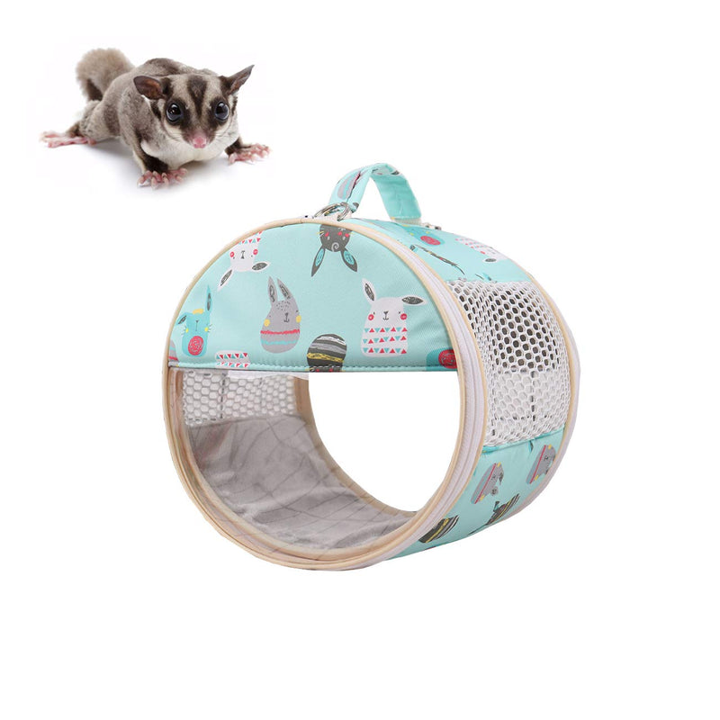 Small Pet Carrier Bag Portable Travel Carrier for Hamster Rat Baby Guinea Pig Sugar Glider Hedgehog Small Birds (M, Green)