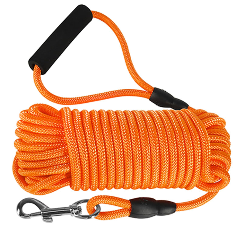 Vivifying Long Dog Leash, 32ft Floating Dog Training Leash, Check Cord Rope Lead with Comfortable Handle for Outside, Hiking, Swimming, Beach and Lake (Orange) Orange - PawsPlanet Australia