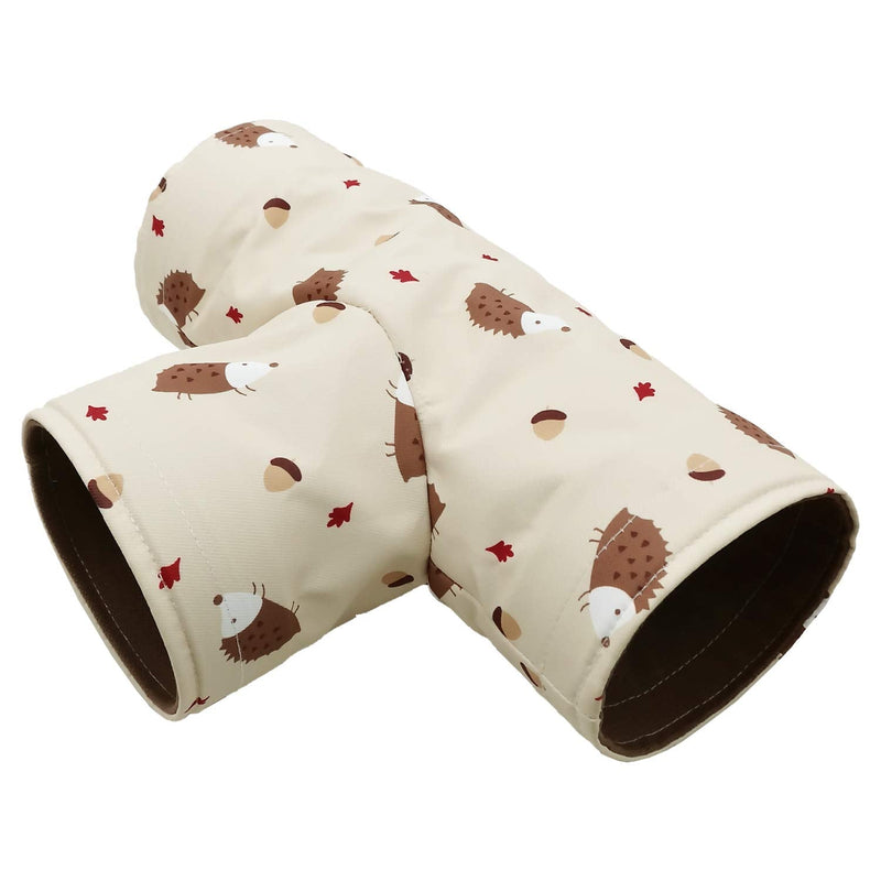 3-Way Small Animal Tunnel Collapsible Pet Play Toy Tunnel Tube for Dwarf Rabbit Hamster Guinea Pig Toys Chinchilla Sugar Glider Hedgehog Hideout Cave Beige - PawsPlanet Australia