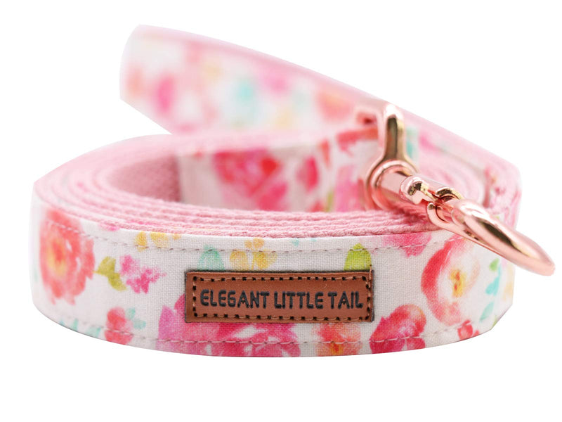 Elegant little tail Dog Leash, Strong and Durable Traditional Style Dog Leash, Webbing Dog Leashs, Soft Walking Pet Leash for Small Medium Large Dogs Medium (Pack of 1) Pink Flower - PawsPlanet Australia