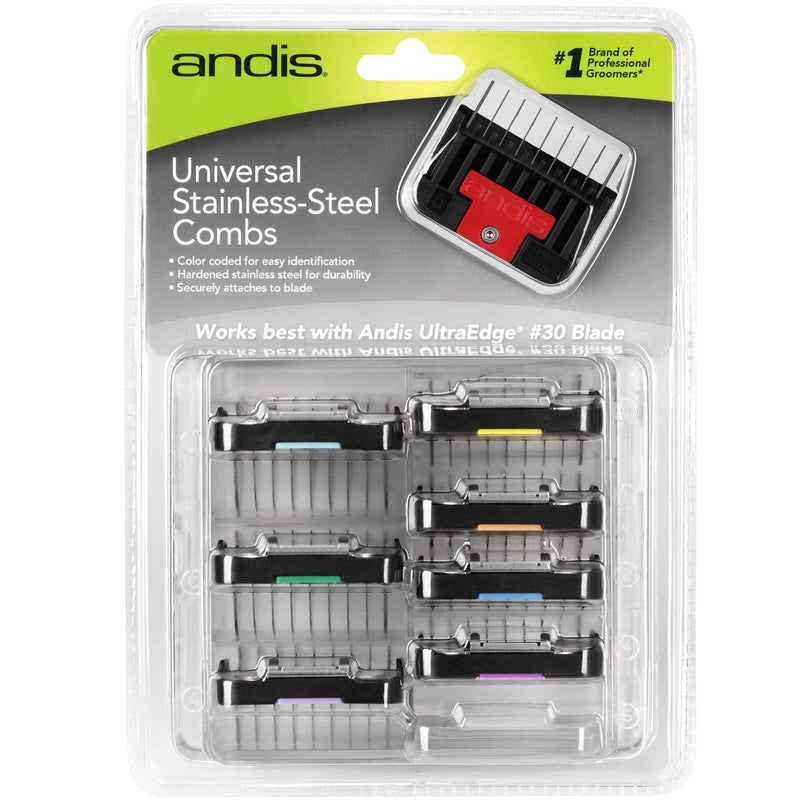 Andis - Set of stainless steel lifting combs 8 - PawsPlanet Australia