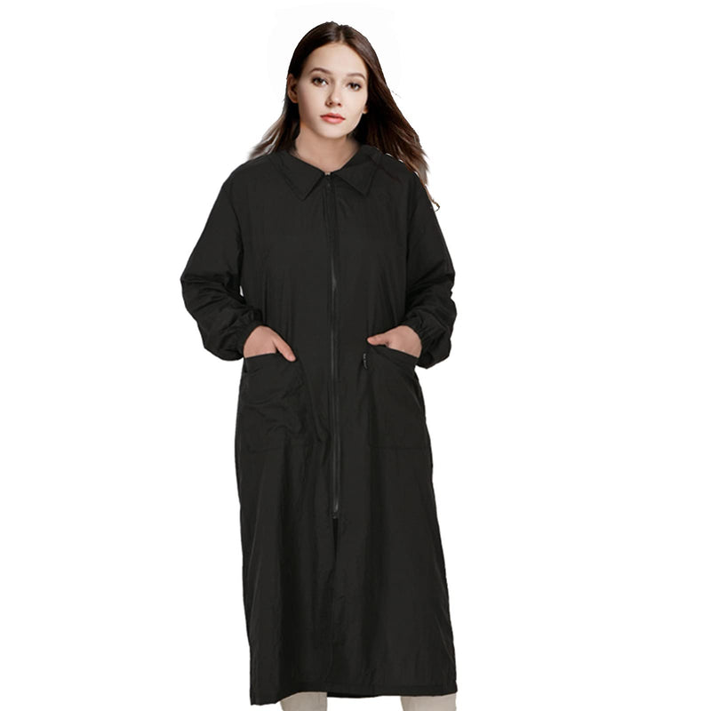 DHXYZZB Grooming Smock- Waterproof Grooming Workwear Barber Jackets for Women Men, Nylon Professional Pet Groomer Smock Apron Medium Black - PawsPlanet Australia