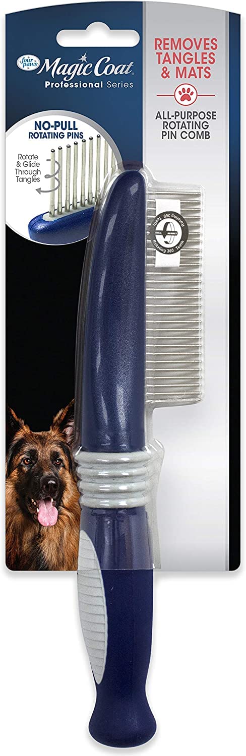 Magic Coat Four Paws Comb with Rotating Pins Dog Brush Removes Tangles and Mats - PawsPlanet Australia