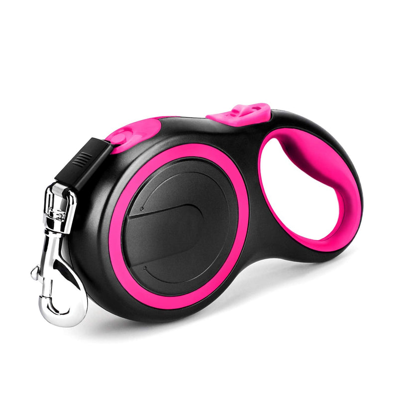 Segarty 26ft Dog Leash Retractable, Dog Leash Long for Medium Large Breed Dogs Up to 110Lbs, No Tangle Nylon Tape and 1 Button Break & Lock Heavy Duty Dog Leads for Training Running, Pink 26ft(up to 110 lbs) - PawsPlanet Australia