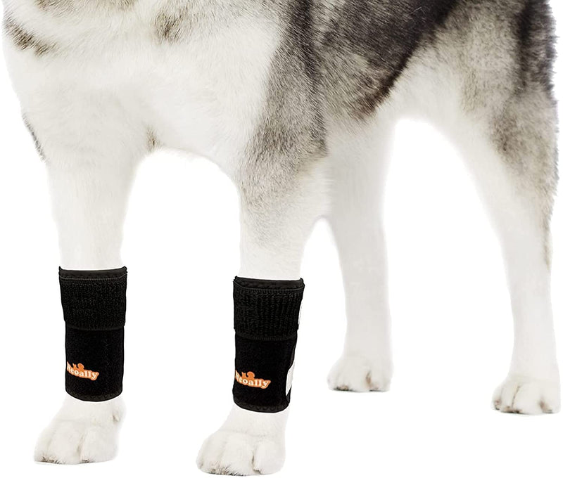 NeoAlly Dog Canine Front Leg Compression Braces Super Supportive with Metal Spring Strips to Stabilize Dog Front Leg Wrist Carpal, Prevents Leg Injuries & Sprains (S/M Pair) S/M (1 Pair) - PawsPlanet Australia