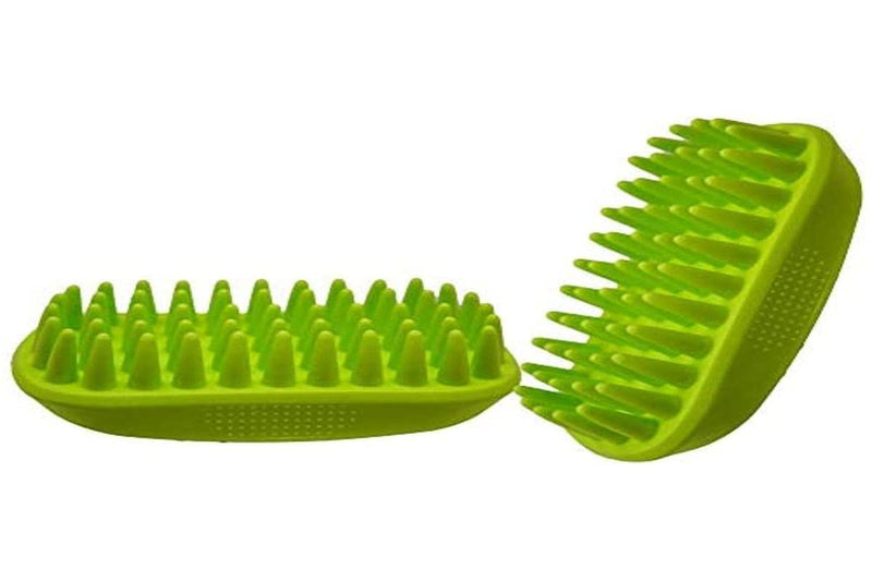 Dog Silicone Shampoo Brush, Easy to Clean Dog Bath Brush& Soft Massage Comb Brushing for Medium to Long Haired Medium Large Pets and Cats - PawsPlanet Australia