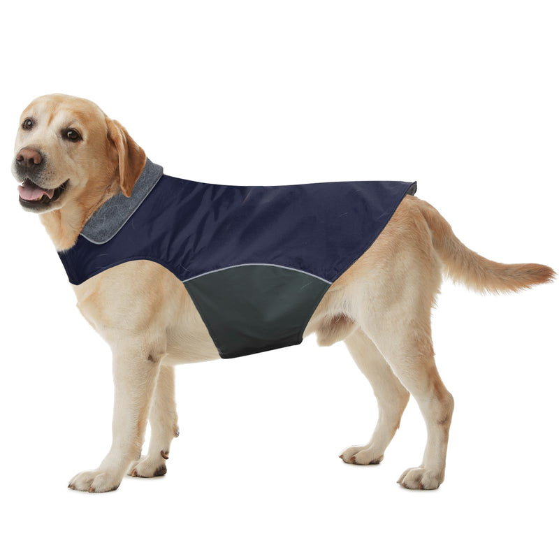 100% Waterproof Thicken Dog Jacket for Lab, Pitbull, Doberman, Standard Poodle, German Shepherd - Large, Navy, 3XL 3XL"chest girth 31.8-39.0", body 26.3" - PawsPlanet Australia