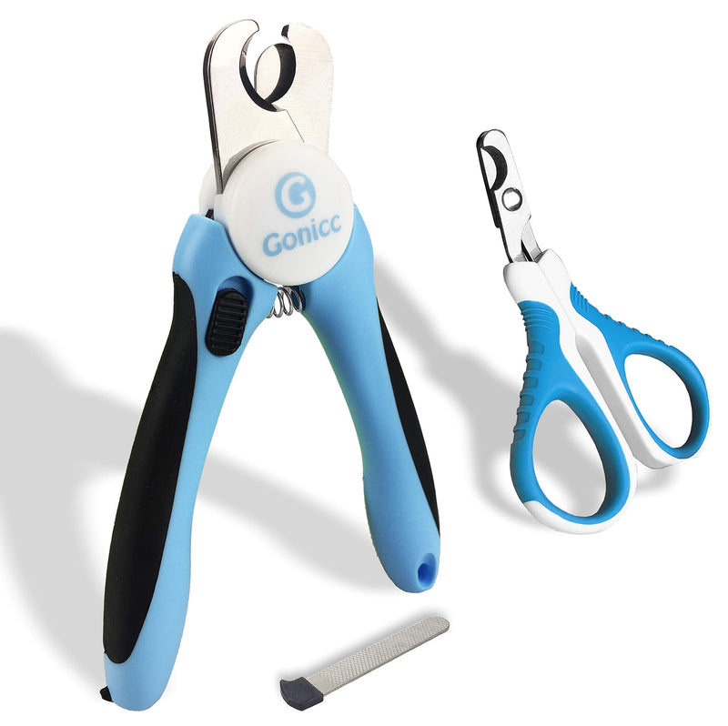 gonicc Dog Nail Clippers and Cat Nail Clippers with Safety Guard to Avoid Overcutting, Free Nail File, Razor Sharp Blade - PawsPlanet Australia