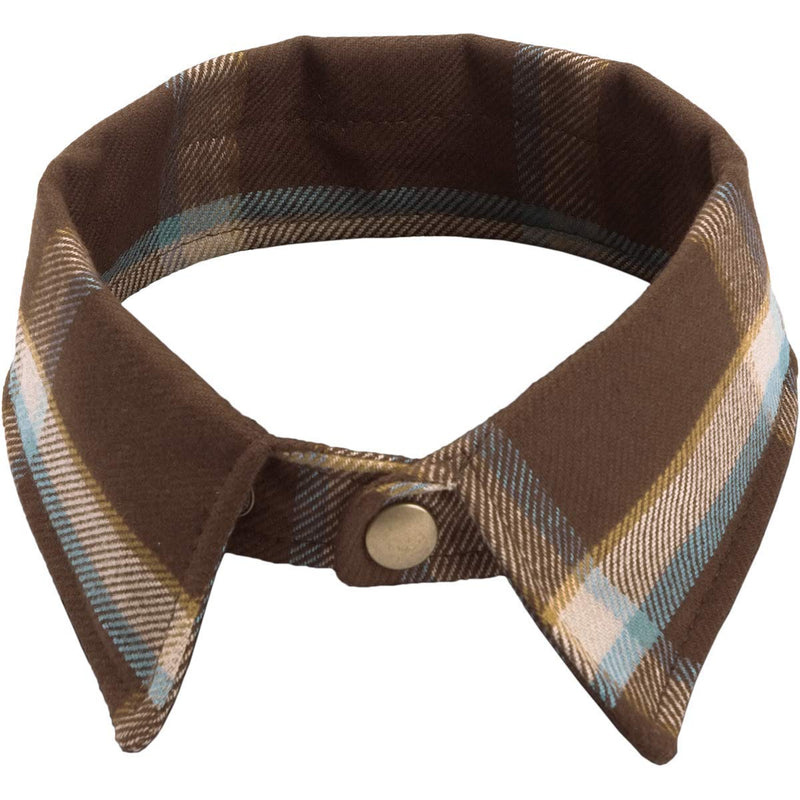 Stormy Kromer The Furry Friend Shirt Collar - Cotton Flannel, Fancy Dog Clothes (Medium, Kodiak)