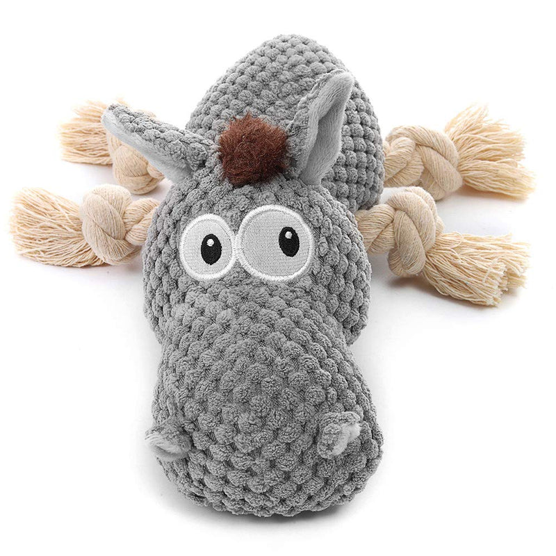Dog Toy, Large Dog Squeaky Toys, Stuffed Animal Dog Plush Toy for Puppy, Small, Middle, Large Dogs (Donkey(Grey)) Donkey - PawsPlanet Australia