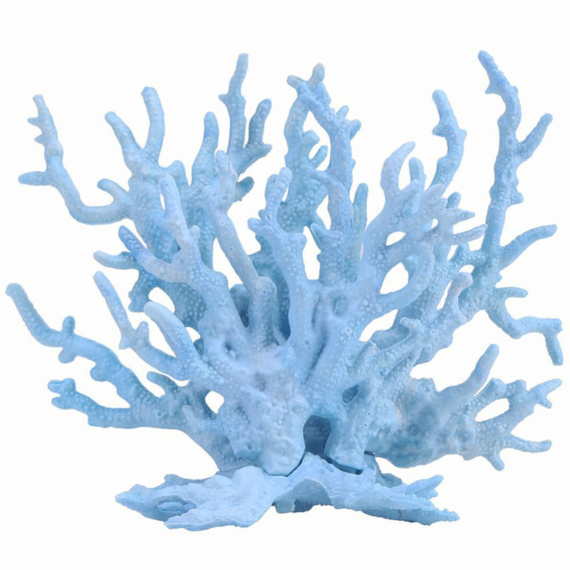 Artificial Aquarium Coral Ornament Plastic Fish Tank Plants Decoration for Aquarium Landscape Blue - PawsPlanet Australia